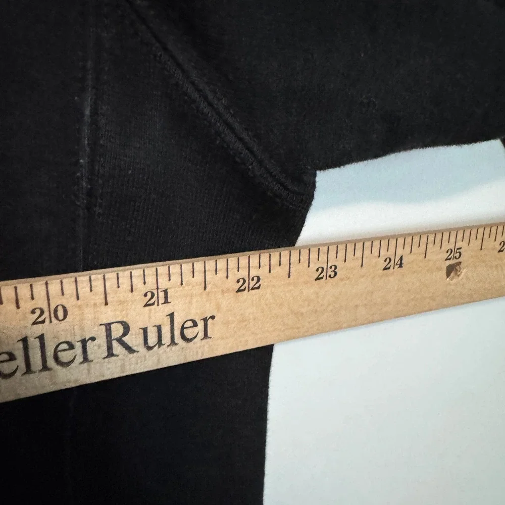 American Giant Moto Full Zip Jacket Mens Large Black Cotton Mock Heavyweight